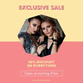 Online Editable Fashion Sale Discount Instagram Ad