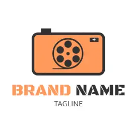 Online Editable Orange and Black Studio and Camera Logo
