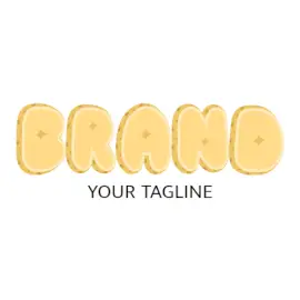 Online Editable Potato Slice Font Food & Drink Logo