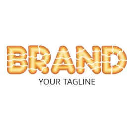 Online Editable Gingerbread and Cream Text Food & Drink Logo