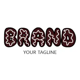 Online Editable Choco Cream Pastry Text Food & Drink Logo
