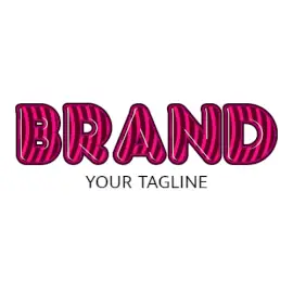 Online Editable Glossy Pink Candy Text Food & Drink Logo