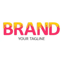 Online Editable Pink Cheese Covered Font Food & Drink Logo