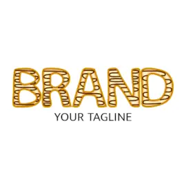Online Editable Butterscotch and Chocolate Pastry Font Food & Drink Logo