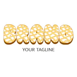 Online Editable Lattice Font Food & Drink Logo