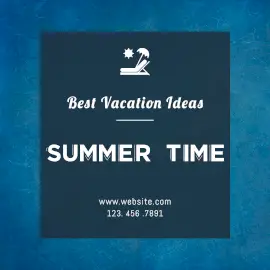 Online Editable Summer Vacation Ideas Facebook 3D Post