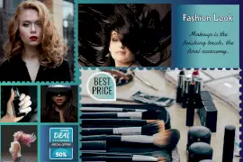 Online Editable Makeup Items For Sale 6 Square Grid