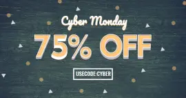Online Editable Blue Cyber Monday Offer Facebook AD Medium