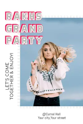 Online Editable Grand Party celebration Tumblr Graphic