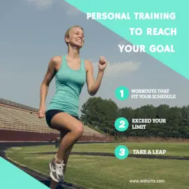 Online Editable Personal Fitness Training Social Media Post