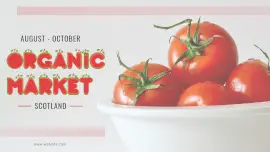 Online Editable Red and Green Fruit Typography Facebook Event Cover