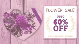 Online Editable Magenta Flower Sale Facebook Event Cover
