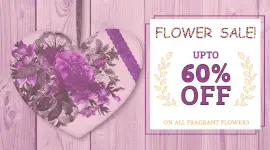 Online Editable Flower Sale Promotion Facebook App Ad