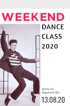 Online Editable Weekend Dance Class Tumblr Graphic