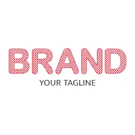 Online Editable Red Checked Architecture & Construction Logo