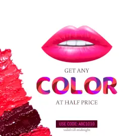 Online Editable Lipstick Makeup Kit Facebook 3D Post