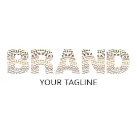 Online Editable Wavey Colorful Tribal Pattern Architecture & Construction Logo