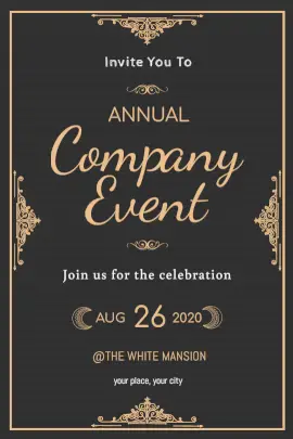 Online Editable Company Event Announcement Tumblr Graphic