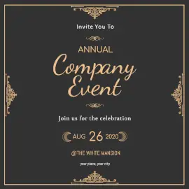 Online Editable Company Event Announcement Instagram Ad