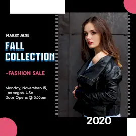 Online Editable Fall Collection Women Fashion Sale Instagram Post