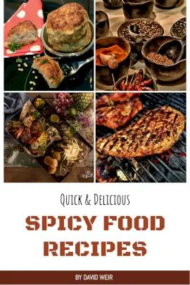 Online Editable Spicy Food Recipes Pinterest graphic