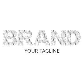 Online Editable Black Dotted Twine Creative Logo