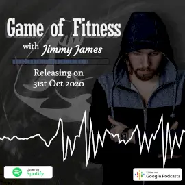 Online Editable DarK Themed Fitness Podcast Audiogram