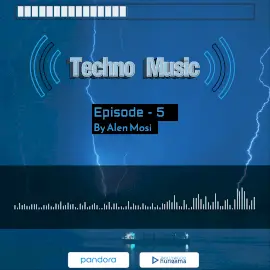 Online Editable Blue Techno Waveform Music Audiogram