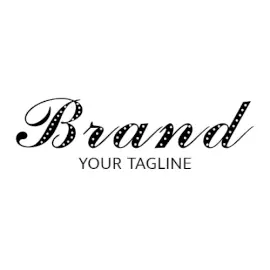 Online Editable Black Cursive Dotted Font Creative Logo