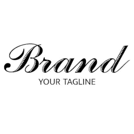Online Editable Black Cursive Spiky Triangle Creative Font