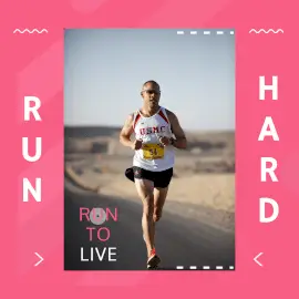 Online Editable Pink Run To Live Animated Design