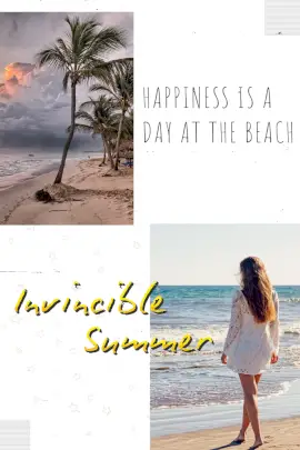 Online Editable Invincible Summer Vacation Pinterest Graphic