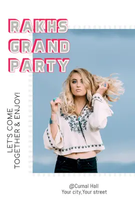Online Editable Grad Party Celebration Pinterest Graphic