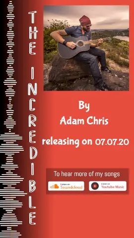 Online Editable Black and Red Incredible Release Music Audiogram