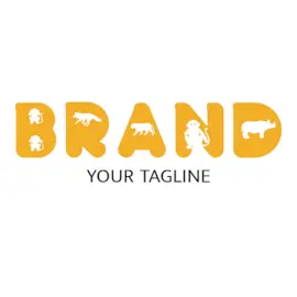 Online Editable Yellow and White Imprint Animal & Pet Logo