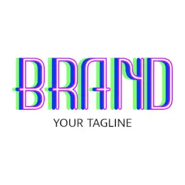 Online Editable Dual Neon Colored Bar & Nightclub Logo