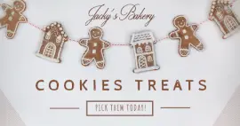 Online Editable White Cookies Treat Facebook AD Medium