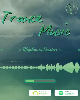 Online Editable Green Trance Rhythm of Music Audiogram