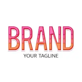 Online Editable Pink and Yellow Transmute Unique Logo