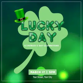 Online Editable Green St Patricks Day Party Animated Design