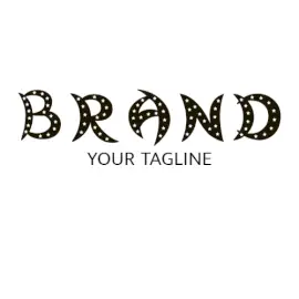 Online Editable Star-Studded Cresent Font Bar & Nightclub Logo
