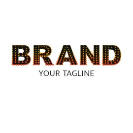 Online Editable Orange and Black Party Dots Bar & Nightclub Logo