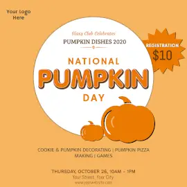 Online Editable National Pumpkin Day Food Dishes Instagram Post