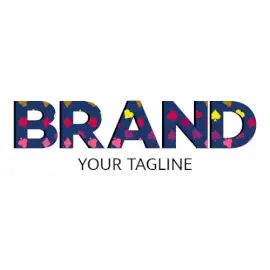 Online Editable Purple Cards Themed Poker Creative Logo