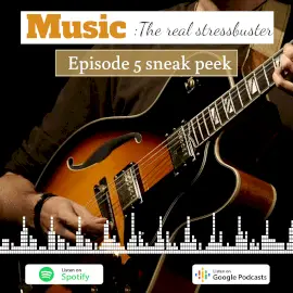 Online Editable Music the Real Stressbuster Podcast Audiogram