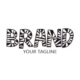 Online Editable Bold Font with Zebra Pattern Creative Logo