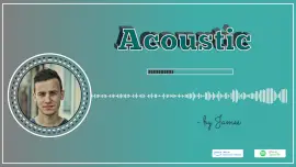 Online Editable Blue Acoustic Music Audiogram