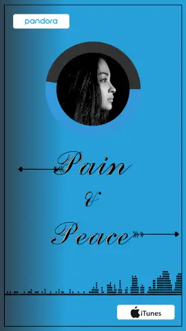 Online Editable Blue Pain and Peace Music Audiogram