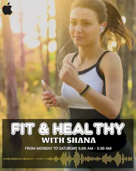 Online Editable White Fit and healthy Podcast Audiogram
