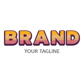 Online Editable Multicolor 3D Unique Logo